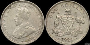 Counterfeit Australian 1928 Shilling