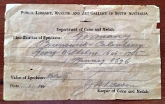 JH Deacon Numismatic Valuation Certificate