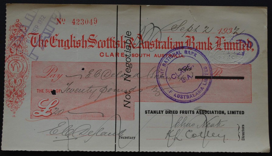 1932 Cheque