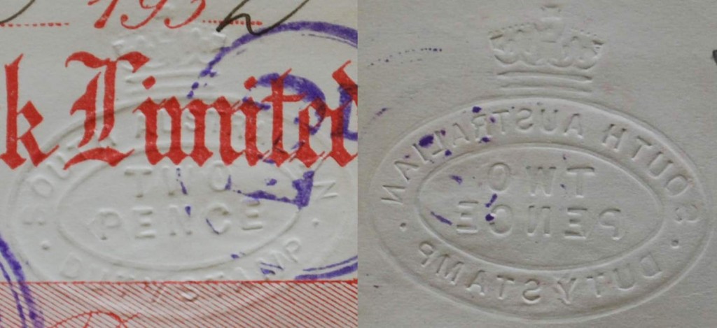 Embossed Cheque -closeup