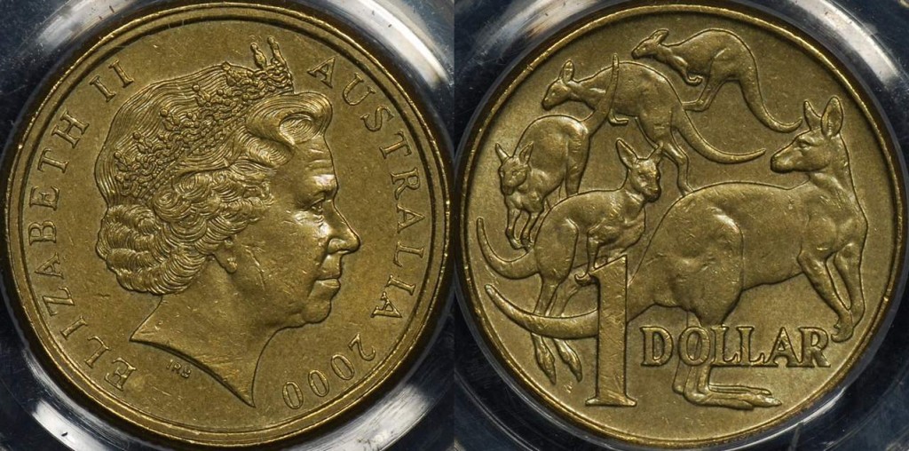 Australia 2000 Dollar with 10 Cent Obverse