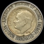 Souvenir 1950 Dime – Irradiated at Oak Ridge Graphite Reactor